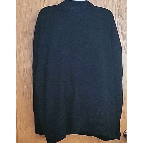 LANDS END Plus Size 2X Cashmere Sweater Black Solid Long Sleeve Capsule - Picture 6 of 10